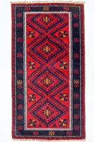 Morgenland Wollteppich Belutsch Teppich handgeknüpft blau, rechteckig, 8 mm Höhe, handgeknüpft