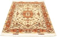 Morgenland Wollteppich Farahan Teppich handgeknüpft beige, rechteckig, 7 mm Höhe