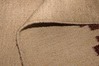 Morgenland Wollteppich Kelim Teppich handgewebt rot, rechteckig, 6 mm Höhe, Kurzflor