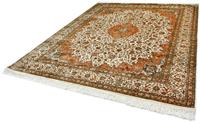 Kayoom Seidenteppich Kashan 204, rechteckig, 10 mm Höhe, Einzelstück mit Zertifikat, Wohnzimmer