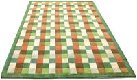 Morgenland Wollteppich Nepal Teppich handgeknüpft grün, rechteckig, 18 mm Höhe, handgeknüpft