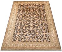 Morgenland Teppich Kaschmir Seide Teppich handgeknüpft blau, rechteckig, 5 mm Höhe