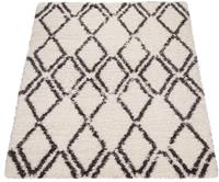 Paco Home Hochflor-Teppich Maghreb 77, rechteckig, 70 mm Höhe, Scandi Design, Rauten Motiv, Wohnzimmer