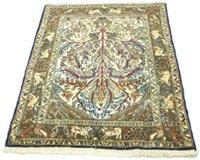 Morgenland Wollteppich Moud Teppich handgeknüpft beige, rechteckig, 7 mm Höhe