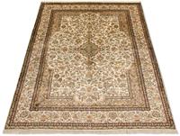 Morgenland Teppich Kaschmir Seide Teppich handgeknüpft beige, rechteckig, 5 mm Höhe