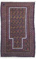 Morgenland Wollteppich Belutsch Teppich handgeknüpft braun, rechteckig, 10 mm Höhe, handgeknüpft