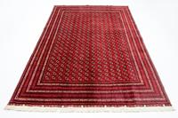 Morgenland Wollteppich Buchara Teppich handgeknüpft rot, rechteckig, 6 mm Höhe