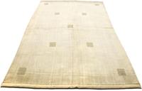 Morgenland Wollteppich Loribaft Teppich handgewebt beige, rechteckig, 15 mm Höhe, Kurzflor