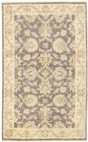 Morgenland Wollteppich Farahan Teppich handgeknüpft grau, rechteckig, 7 mm Höhe
