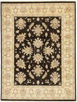 Morgenland Wollteppich Farahan Teppich handgeknüpft dunkelgrau, rechteckig, 7 mm Höhe