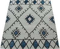 Paco Home Vloerkleed Cuba 124 Platweefsel, ruitdesign, geschikt voor binnen en buiten, woonkamer