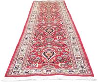 Morgenland Wollteppich Maschad Teppich handgeknüpft rot, rechteckig, 10 mm Höhe