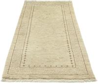 Morgenland Wollteppich Loribaft Teppich handgeknüpft naturweiß, rechteckig, 18 mm Höhe, handgeknüpft