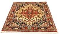 Morgenland Wollteppich Waramin Teppich handgeknüpft beige, rechteckig, 8 mm Höhe