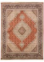 Morgenland Wollteppich Täbriz 40 Raj Teppich handgeknüpft orange, rechteckig, 7 mm Höhe, handgeknüpft