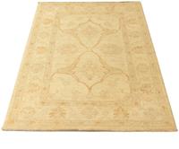Morgenland Wollteppich Farahan Teppich handgeknüpft beige, rechteckig, 7 mm Höhe