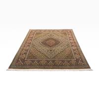 Morgenland Wollteppich Täbriz 40 Raj Teppich handgeknüpft beige, rechteckig, 7 mm Höhe, handgeknüpft