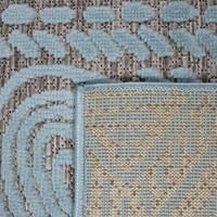 Paco Home Teppich Teka 784, rechteckig, 4 mm Höhe, Flachgewebe, 3D-Design, In- und Outdoor geeignet, Wohnzimmer