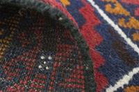 Morgenland Wollteppich Belutsch Teppich handgeknüpft blau, rechteckig, 8 mm Höhe, handgeknüpft