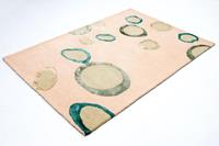 Morgenland Wollteppich Designer Teppich handgetuftet rosa, rechteckig, 18 mm Höhe