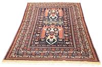 Morgenland Wollteppich Afghan Teppich handgeknüpft blau, rechteckig, 5 mm Höhe