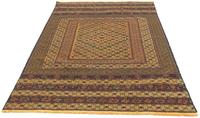 Morgenland Wollteppich Kelim Afghan Teppich handgewebt mehrfarbig, rechteckig, 4 mm Höhe, Kurzflor