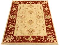 Morgenland Wollteppich Ziegler Teppich handgeknüpft beige, rechteckig, 8 mm Höhe