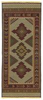 Morgenland Wollteppich Kelim Afghan Teppich handgewebt beige, rechteckig, 4 mm Höhe, Kurzflor