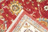 Morgenland Wollteppich Ariana Teppich handgeknüpft rot, rechteckig, 6 mm Höhe