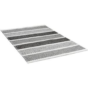 THEKO Wollen kleed TRONDHEIM 03 Handgeweven vloerkleed, platweefsel, zuivere wol, met de hand geweven, gestreept, ideaal in de woonkamer & slaapkamer