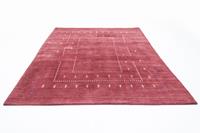 Morgenland Wollteppich Loribaft Teppich handgewebt rot, rechteckig, 14 mm Höhe, Kurzflor