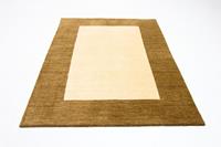 Morgenland Wollteppich Loribaft Teppich handgewebt beige, rechteckig, 15 mm Höhe, Kurzflor