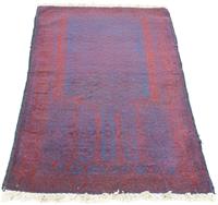 Morgenland Wollteppich Belutsch Teppich handgeknüpft blau, rechteckig, 14 mm Höhe, handgeknüpft