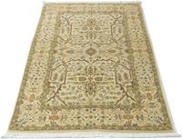 Morgenland Wollteppich Farahan Teppich handgeknüpft beige, rechteckig, 7 mm Höhe