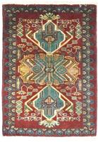 Morgenland Wollteppich Turkaman Teppich handgeknüpft rot, rechteckig, 7 mm Höhe