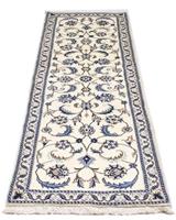 Morgenland Wollteppich Nain 9la Teppich handgeknüpft hellbeige, rechteckig, 7 mm Höhe