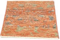Morgenland Wollteppich Designer Teppich handgeknüpft orange, quadratisch, 6 mm Höhe, handgeknüpft