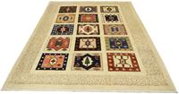 Morgenland Wollteppich Loribaft Teppich handgeknüpft beige, rechteckig, 18 mm Höhe, handgeknüpft