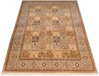 Morgenland Teppich Kaschmir Seide Teppich handgeknüpft beige, rechteckig, 5 mm Höhe