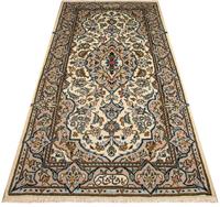 Morgenland Teppich Keshan Teppich handgeknüpft beige, rechteckig, 8 mm Höhe