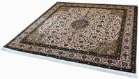 Kayoom Seidenteppich Kashan 44, rechteckig, 10 mm Höhe, Einzelstück mit Zertifikat, Wohnzimmer