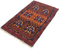 Morgenland Wollteppich Belutsch Teppich handgeknüpft blau, rechteckig, 8 mm Höhe, handgeknüpft