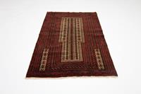 Morgenland Teppich Belutsch Teppich handgeknüpft rot, rechteckig, 6 mm Höhe, handgeknüpft