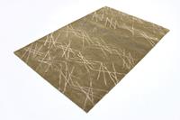 Morgenland Wollteppich Designer Teppich handgetuftet grün, rechteckig, 18 mm Höhe