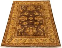Morgenland Wollteppich Farahan Teppich handgeknüpft braun, rechteckig, 7 mm Höhe