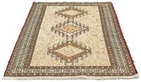 Morgenland Teppich Ardebil Teppich handgeknüpft beige, rechteckig, 8 mm Höhe