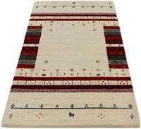 Morgenland Wollteppich Loribaft Teppich handgeknüpft beige, rechteckig, 18 mm Höhe, handgeknüpft