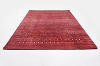 Morgenland Wollteppich Loribaft Teppich handgewebt rot, rechteckig, 14 mm Höhe, Kurzflor
