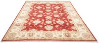 Morgenland Wollteppich Ziegler Teppich handgeknüpft rot, rechteckig, 6 mm Höhe