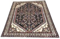 Morgenland Wollteppich Malayer Teppich handgeknüpft blau, rechteckig, 6 mm Höhe, handgeknüpft